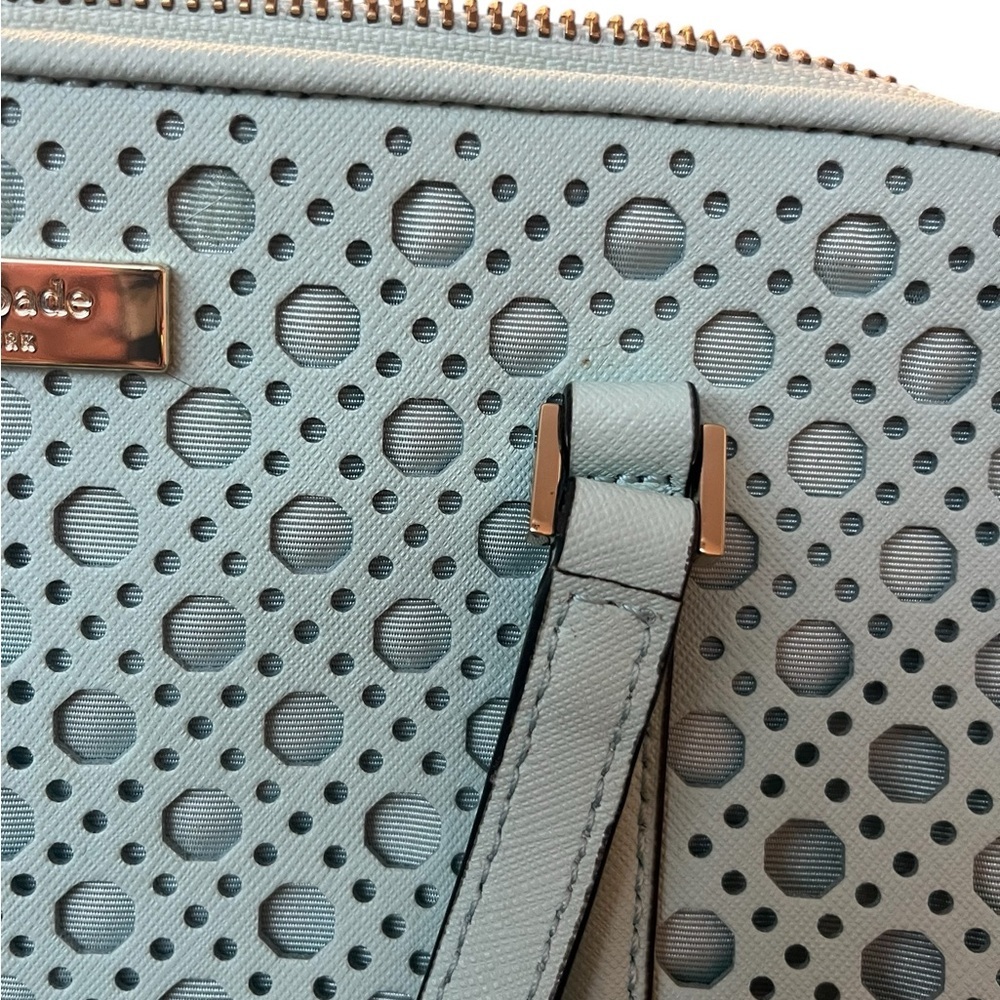 Kate Spade Grace Blue Satchel Newbury Lane Small Rachelle Crossbody with Cutouts - Picture 8 of 14